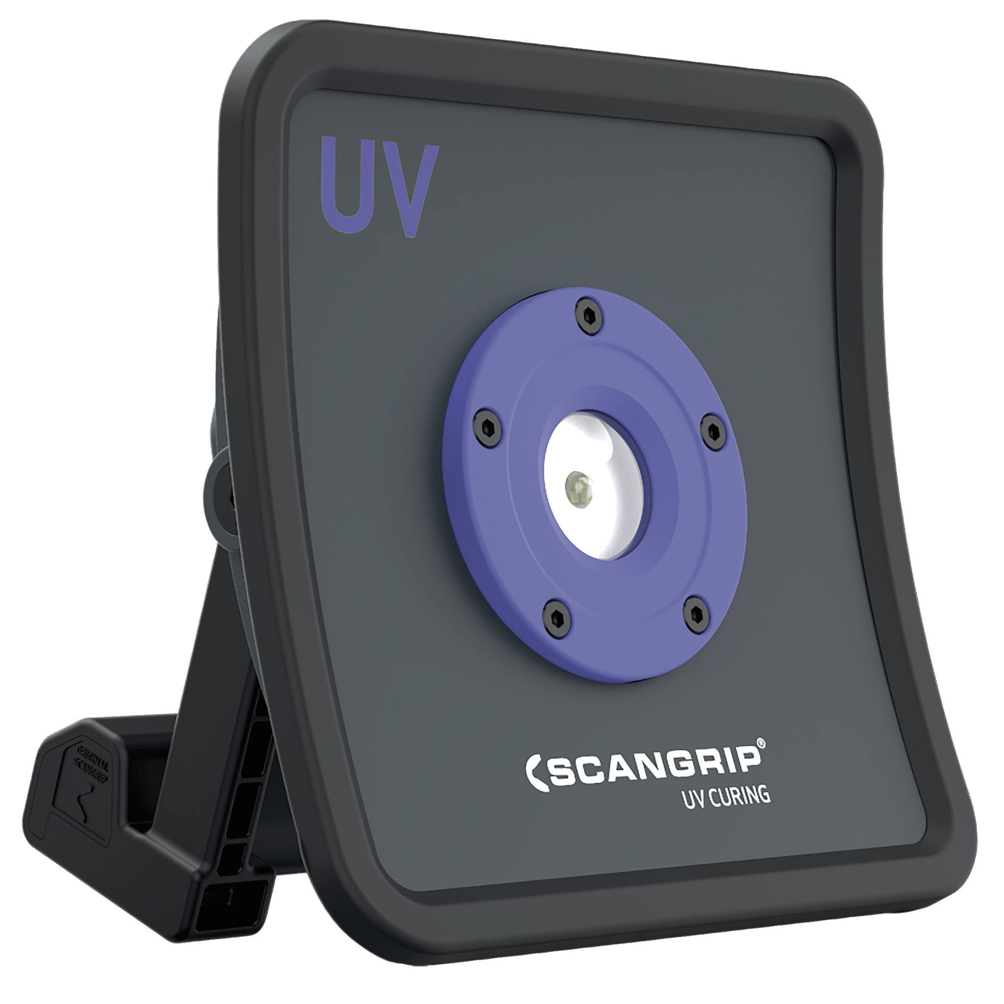 SCANGRIP UV-GUN extremely powerful LED work light for UV curing of large  sized paint repair, Exchangeable battery pack, Hand-held design